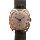 Rotary - Vintage mid-size wristwatch, silvered Arabic dial with subsidiary at 6, manual-wind