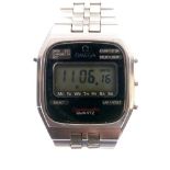 Omega - Gentleman's Speedmaster quartz LCD digital wristwatch, cal.1620, stainless steel case with