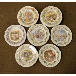 Large selection of Royal Doulton Brambly Hedge collectors plates to include; calendar, season and