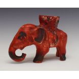 1930's period pottery elephant, 19cm high