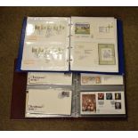 Stamps - Collection of G.B. and world first day covers including some Benham silk covers in seven