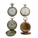 Three assorted pocket watches, one dial marked N.H.Watch Co, another Superior Railway Timekeeper