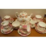 Royal Albert Lady Carlyle tea service for six settings (one plate a/f)