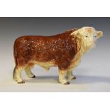 Melba Ware pottery figure of a Highland bull, 24cm high