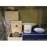 Assorted collectables to include Royal Worcester 'Cunards Brocklebank' commemorative wares, 1970,