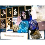 Assorted costume and other jewellery to include; boxed modern gift wares, brooches, necklaces, ear