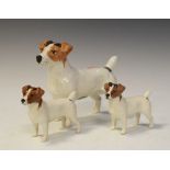 Three Beswick Jack Russell Terriers, 2023 (large) and 2109 (two smaller) (3)