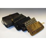 Five assorted lady's vintage evening bags and purses