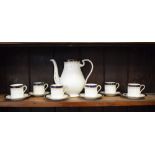 Aynsley 'Leighton' pattern six person coffee set