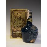 Chivas Royal Salute 21 year old Scotch Whisky in a blue glazed ceramic flask, boxed