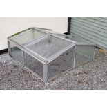 Aluminium cold frame, 127cm square x 52cm high