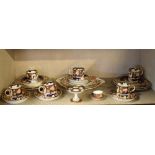 Royal Crown Derby six person coffee set, together with other Royal Crown Derby miniatures, tea