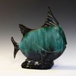 Blue Mountain Canadian pottery vase formed as an angelfish, marked to base, 44cm high