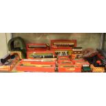 Quantity of Hornby and Triang OO gauge railway train set locomotives, carriages and accessories to