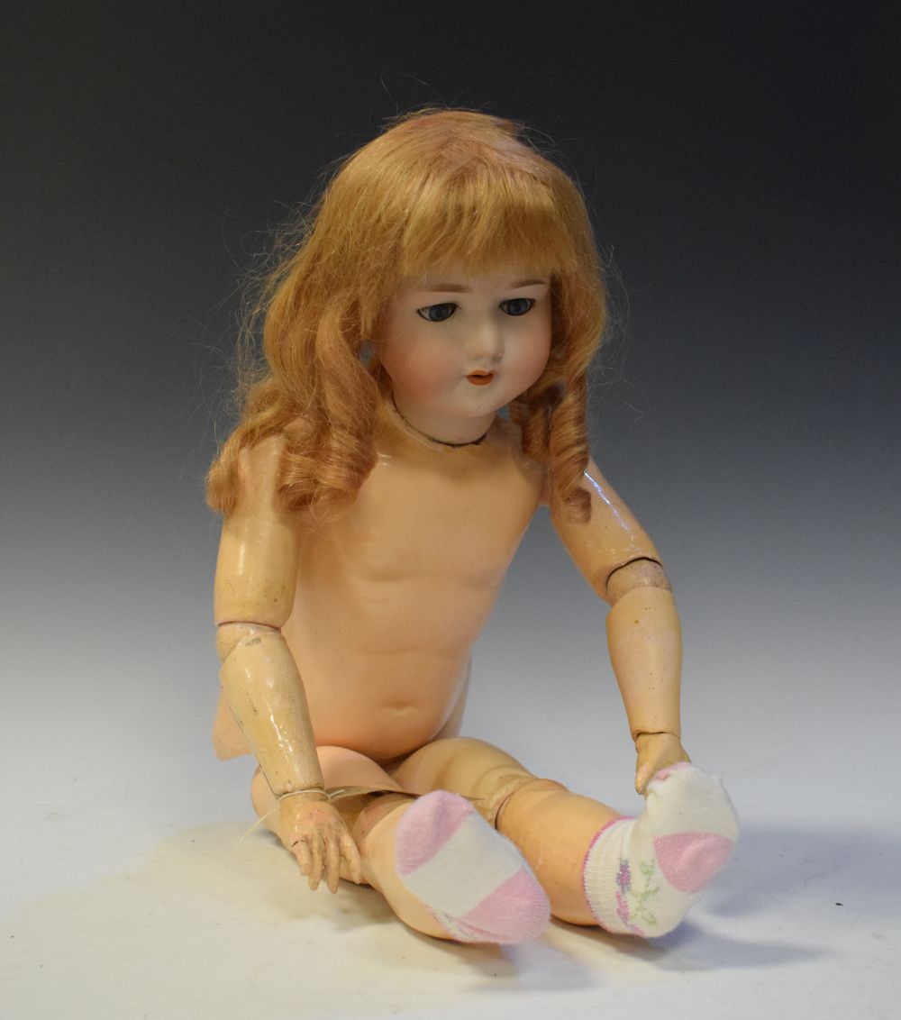 Early 20th Century Armand Marseille German bisque headed and corset bodied doll, marked 390 to