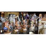 Quantity of porcelain figures including Goebel Hummel etc