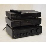 Sony Hi-Fi separates compact disc player, CDP-XE330, Sony amplifier TA-FE530R, and a Pioneer tuner