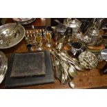 Large quantity of silver plated items