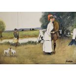 After Thackeray - Coloured print - 'The Catch of The Season - Number 3 A Nibble', 28.5cm x 42.5cm,