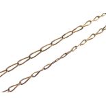 9ct gold filed curb-link necklace, 5.5g approx