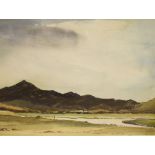 W.A. Smith - Pastel and watercolour - 'View from Llanfihangel-Y-Traethau, signed, 36cm x 48cm,