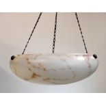 1930's opaque glass ceiling light shade