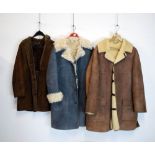 Three late 20th Century sheepskin coats