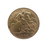 Gold Coin - Edward VII half sovereign 1909