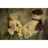 Steiff - Millennium Bear (654701), together with Winter Bear with tartan scarf and hat (654459)