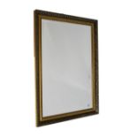 Rectangular gilt framed wall mirror fitted bevelled glass, 61cm x 86cm