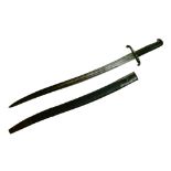 British Enfield 1856 pattern Yataghan sword bayonet, made by Alcosa of Solingen, with chequered