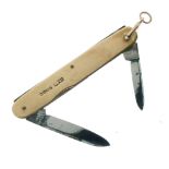 Asprey & Co - Edward VII 9ct gold-cased penknife or pocket knife, the two folding blades both