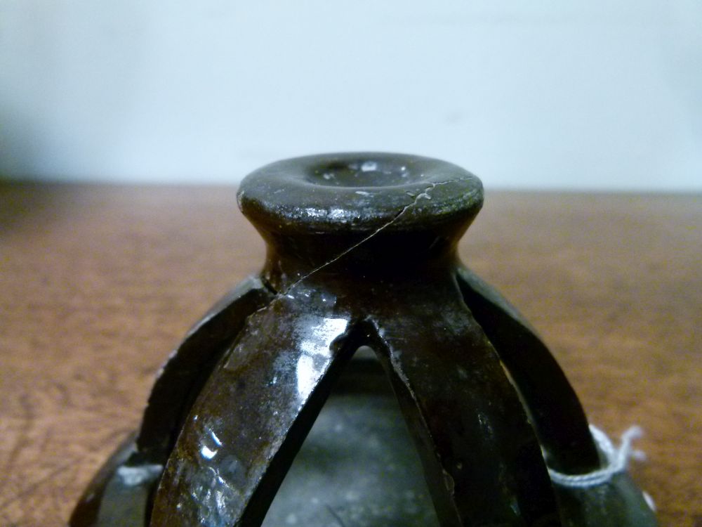 Charles Brannam, Barnstable - Rare mid Victorian dated slipware pottery jar and cover, the domed - Image 11 of 13