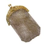 French gold mesh coin purse, with control marks, 33g gross Condition: **General condition consistent