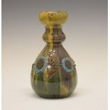 Elton Ware baluster vase having typical floral decoration, on a mottled yellow, green and brown