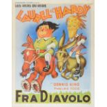 Belgian cinematic film poster for 'Fra Diavolo - The Devils Brother', 1933, printed by L & H