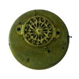 Rare late 18th Century 'Ormskirk Chaff-Cutter' pocket watch movement, H. (Hugh) Garratt (Garrett),