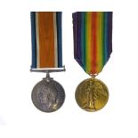 British First World War Medal Pair awarded to 2861 Private RJ Harding of the Gloucester Yeomanry