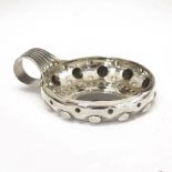 Cartier - George V silver tasse de vin, of squat circular form with external band of studwork and