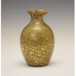 Elton Ware gold crackle ovoid vase, with marked base, 20cm high Condition: No obvious faults or