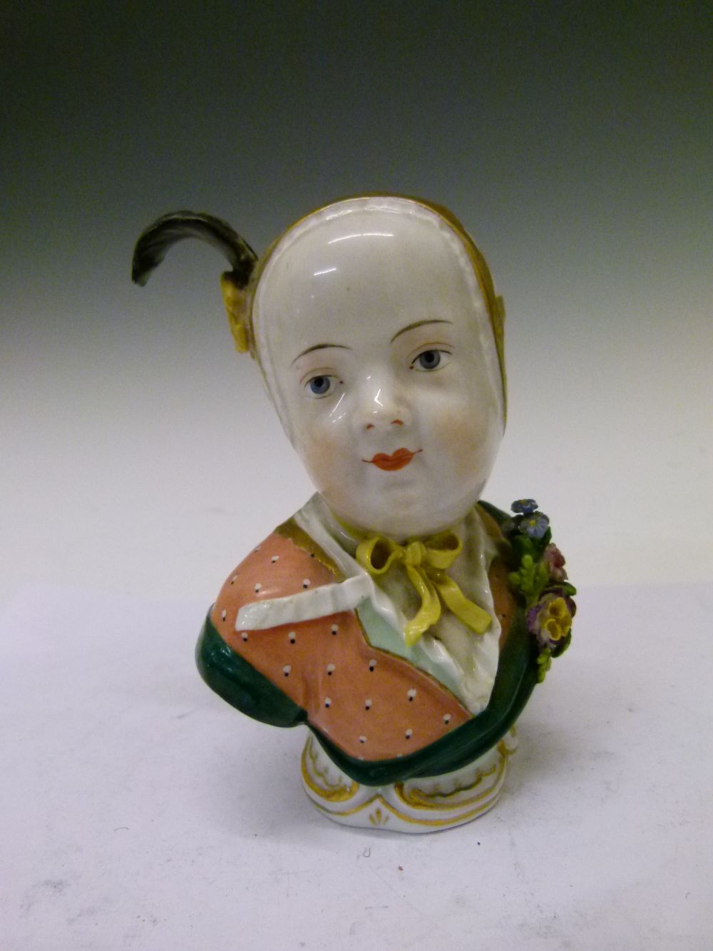 Early 20th Century Dresden porcelain bust, of Prince Louis Charles de Bourbon after the original - Image 2 of 9