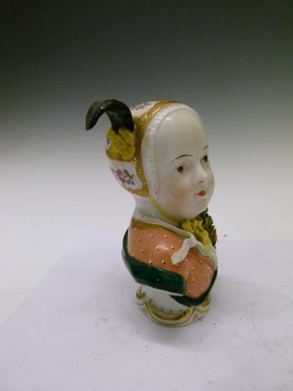 Early 20th Century Dresden porcelain bust, of Prince Louis Charles de Bourbon after the original - Image 5 of 9