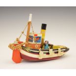 Sam Smith of Dartmouth, (1908-1983) - Wooden model flat bottom steam fishing boat, The Mermaid, with