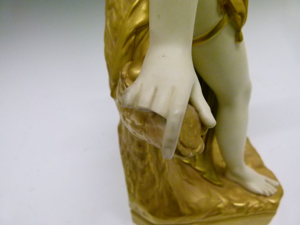 Royal Worcester figure - The Bather Surprised, after Sir Thomas Brock, modelled as a classical - Image 9 of 9