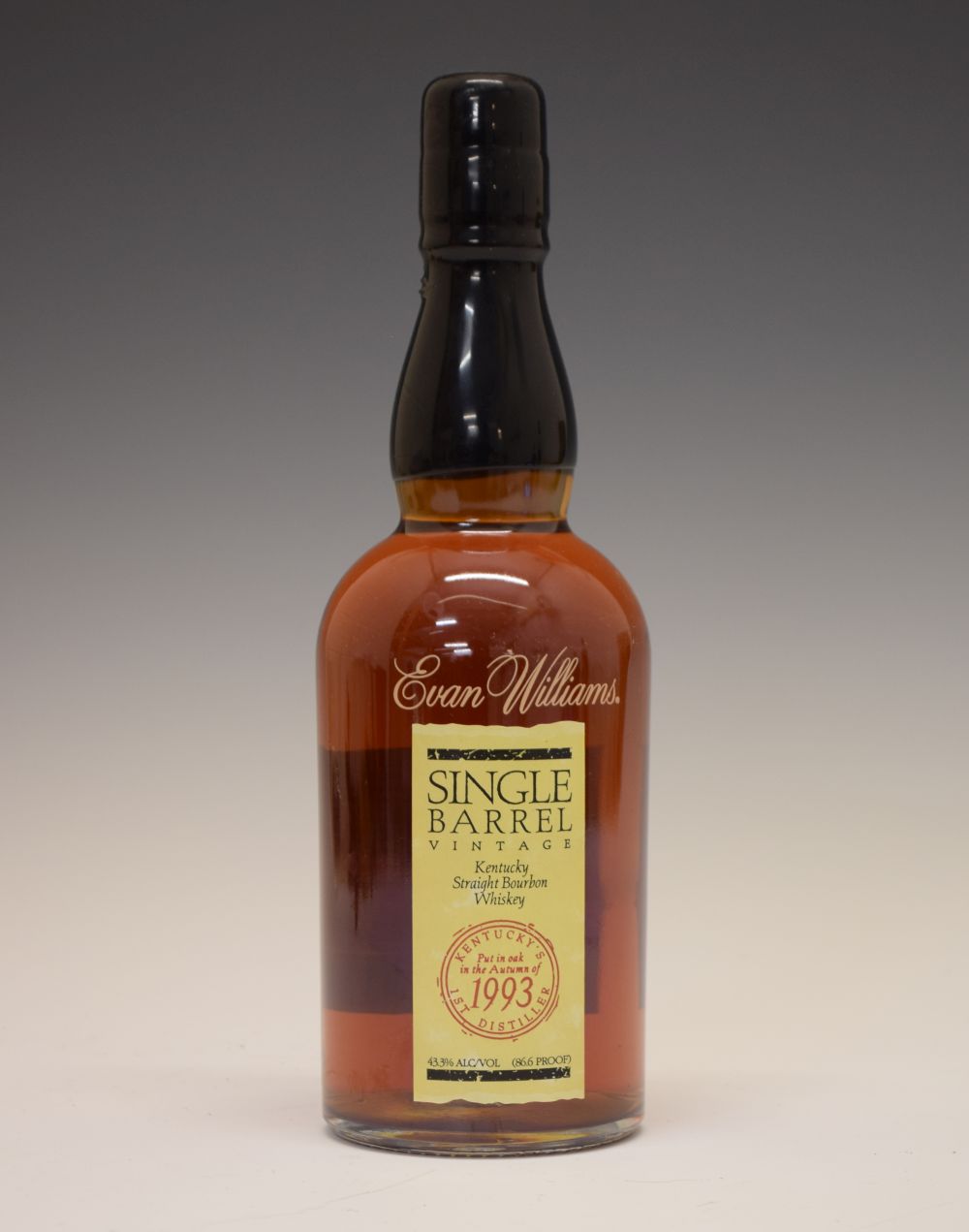 Bottle Evan Williams 1993 single barrel vintage Kentucky straight bourbon whiskey (1) Condition: