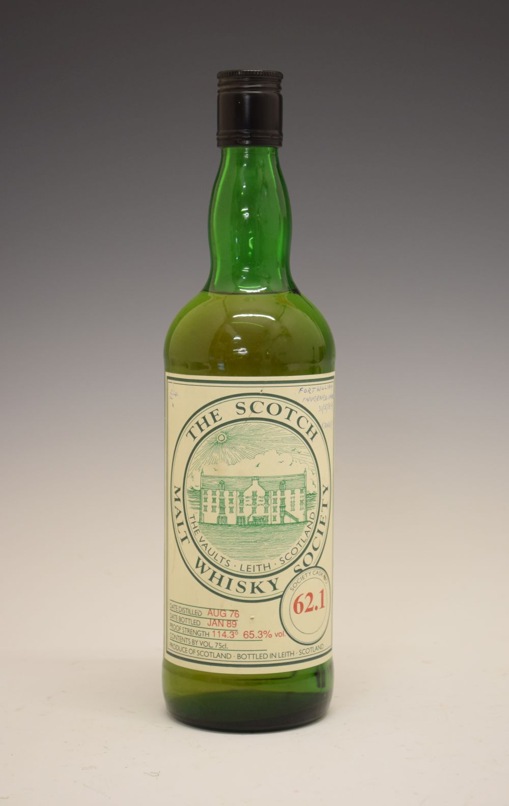 Scotch Malt Whisky Society (SMWS) Cask No. 62.1 (Glenlochy) distilled August 76, bottled January 89,