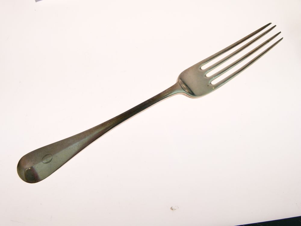 Part service of late Victorian Hanoverian pattern flatware, to include; rat-tailed punch ladle, - Bild 2 aus 8