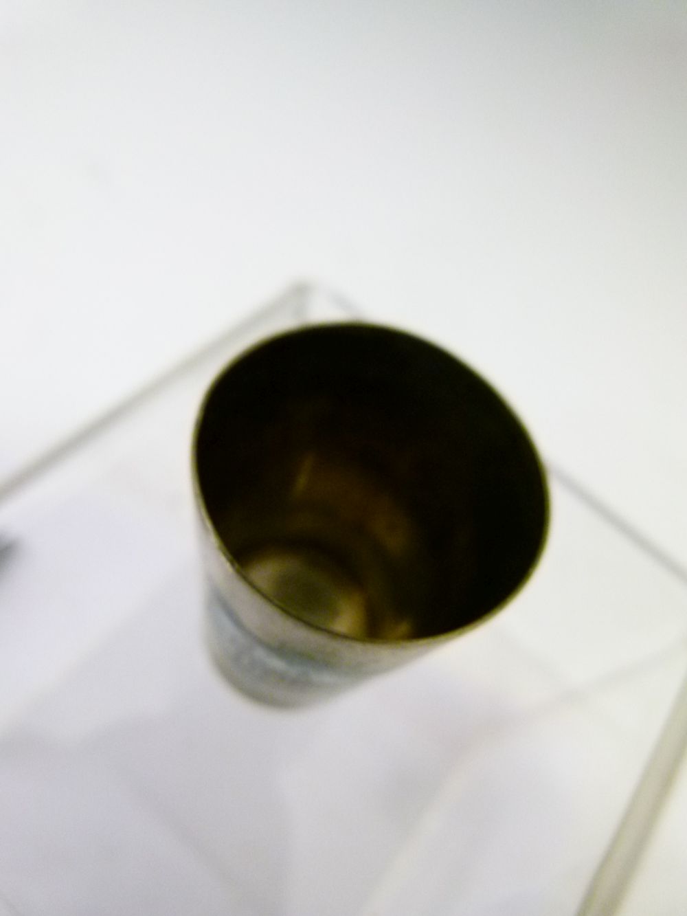 Continental white metal tot beaker of tapering cylindrical form with enamel arms of 'Monte Carlo', - Image 6 of 8