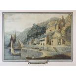 19th Century English School - Watercolour - 'View of Clovelly on the coast of North Devon',