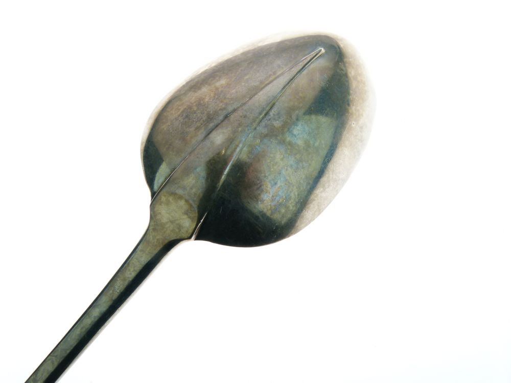Part service of late Victorian Hanoverian pattern flatware, to include; rat-tailed punch ladle, - Bild 7 aus 8